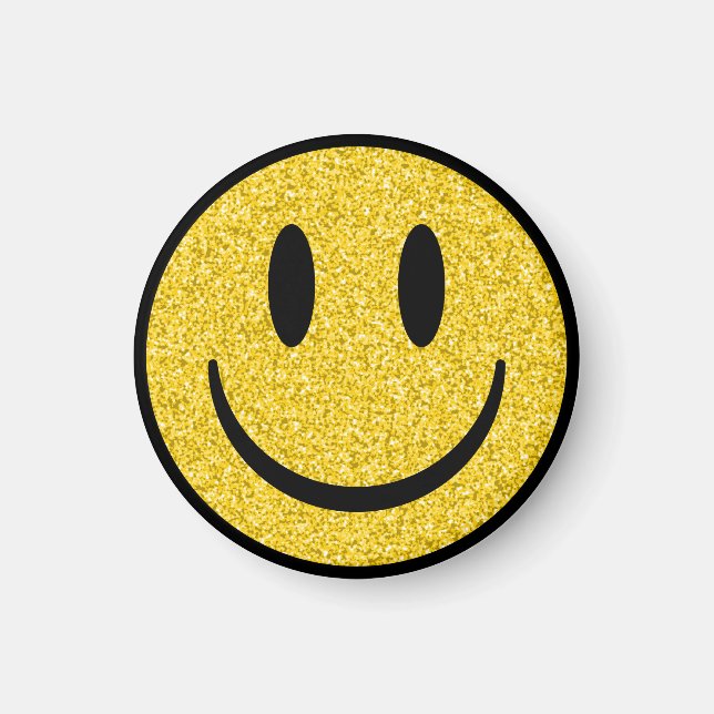 Glitter Smile Ansikte Magnet (Framsidan)