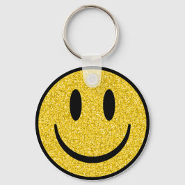 Glitter Smile Ansikte Nyckelring
