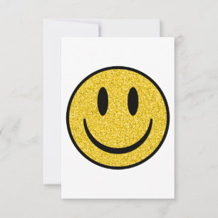 Glitter Smile Ansikte Tack Kort