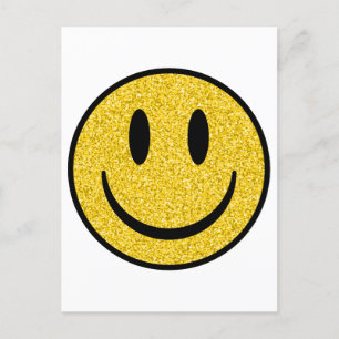 Glitter Smile Ansikte Vykort