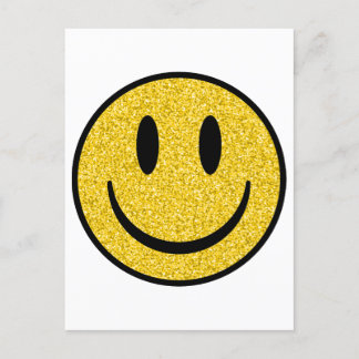 Glitter Smile Ansikte Vykort