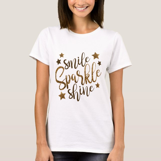 Glitter Smile T Shirt (Framsida)