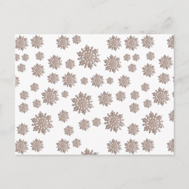 Glitter Snöflingor Vykort (Framsida)