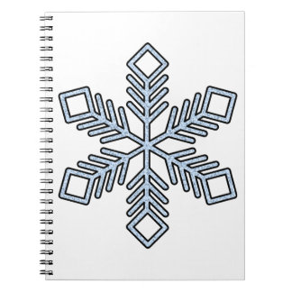 Glitter Snowflake - Baby Blue Branches Anteckningsbok