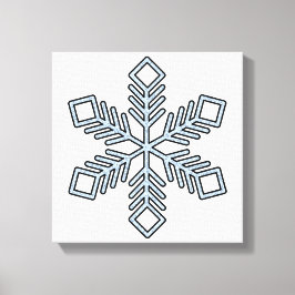 Glitter Snowflake - Baby Blue Branches Canvastryck