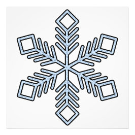 Glitter Snowflake - Baby Blue Branches Fototryck