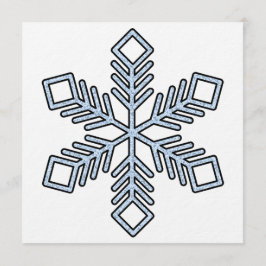 Glitter Snowflake - Baby Blue Branches Inbjudningar