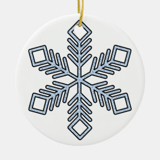 Glitter Snowflake - Baby Blue Branches Julgransprydnad Keramik