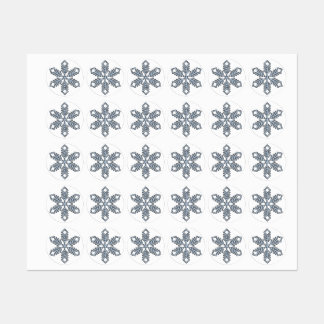 Glitter Snowflake - Baby Blue Branches Klistermärke