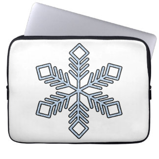 Glitter Snowflake - Baby Blue Branches Laptop Fodral