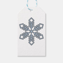 Glitter Snowflake - Baby Blue Branches Presentetikett