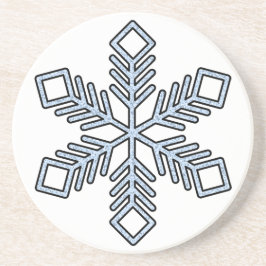 Glitter Snowflake - Baby Blue Branches Underlägg