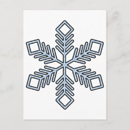 Glitter Snowflake - Baby Blue Branches Vykort