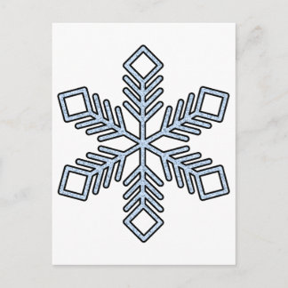 Glitter Snowflake - Baby Blue Branches Vykort