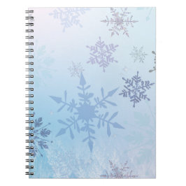 Glitter Snowflake Snowy Mountain Winter Anteckningsbok