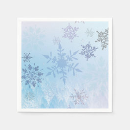 Glitter Snowflake Snowy Mountain Winter Pappersservett