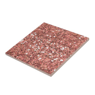 Glitter Sparkle Roséguld Sekvenslook Kakelplatta