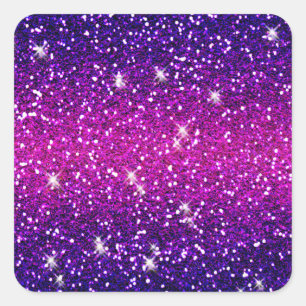 Glitter Sparkles Lila Rosa Struktur Fyrkantigt Klistermärke