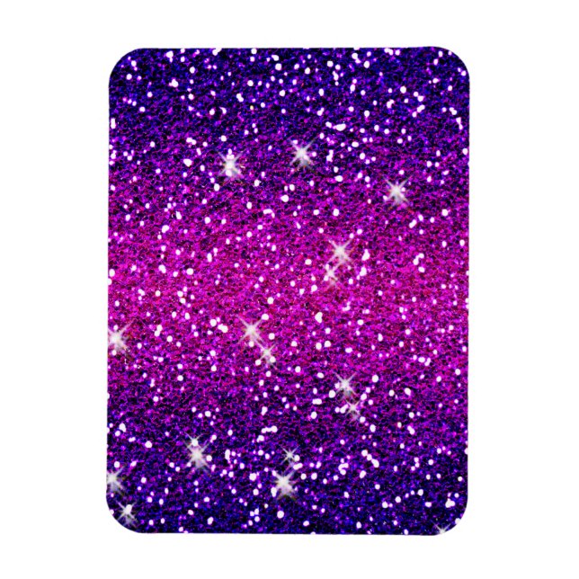 Glitter Sparkles Lila Rosa Struktur Magnet (Vertikal)
