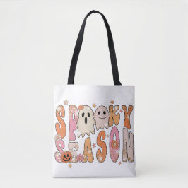 Glitter Spooky Season Halloween Tote Bag Tygkasse