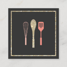 Glitter Spoon Whisk Spatula Bakery Catering Logoty