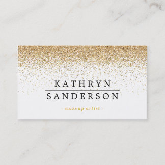 GLITTER sprinkle snyggt glamous guld black Visitkort