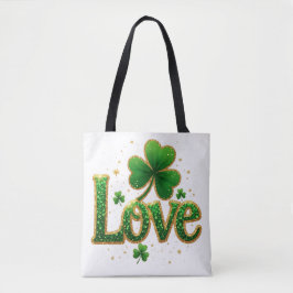 Glitter St. Patrick's Day Design Tygkasse