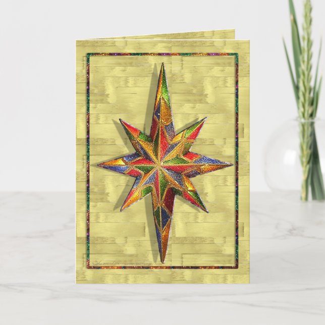 Glitter Star Helgkort (Framsida)