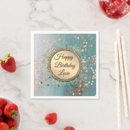 Glitter Stardust på Blue Teal Pappersservett