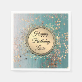 Glitter Stardust på Blue Teal Pappersservett