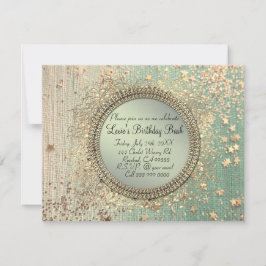 Glitter Stardust på Grönt Teal Meddelande