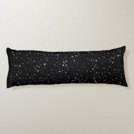 Glitter Stars2 - Silversvart Kroppskudde