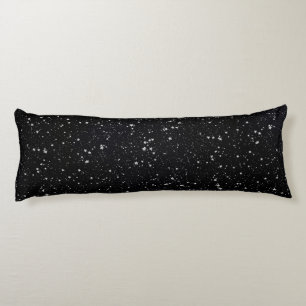 Glitter Stars2 - Silversvart Kroppskudde