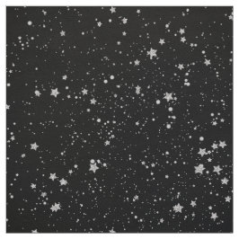 Glitter Stars2 - Silversvart Tyg