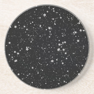 Glitter Stars2 - Silversvart Underlägg Sandsten
