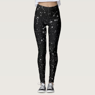 Glitter Stars2 - svart Silver Leggings