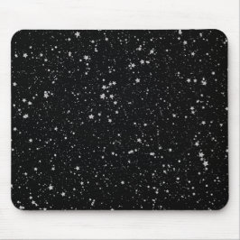 Glitter Stars2 - svart Silver Musmatta