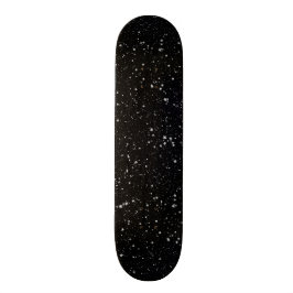 Glitter Stars2 - svart Silver Skateboard Bräda 21,5 Cm