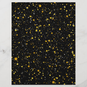Glitter Stars3 - Guld Black Reklamblad
