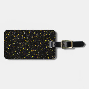 Glitter Stars3 - Guldsvart Bagagebricka