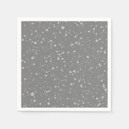 Glitter Stars4 - Silver Pappersservett