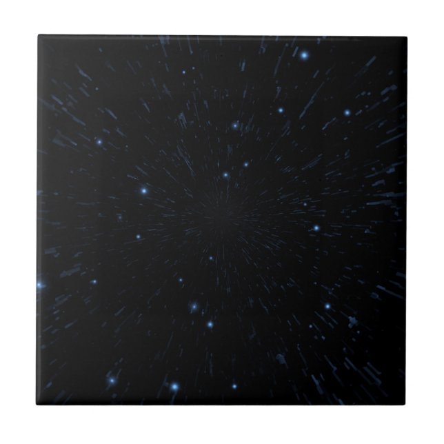 Glitter Stars - blå Kakelplatta (Framsidan)
