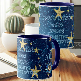 Glitter Stars Blommigt Party Mugg