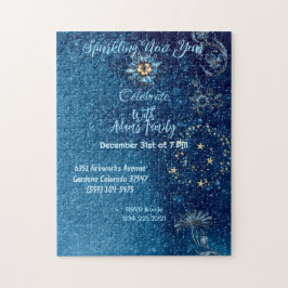 Glitter Stars Blommigt Party Pussel