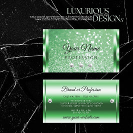 Glitter Stars Diamonds för lyxiga ljusa Gröntar Gn Visitkort