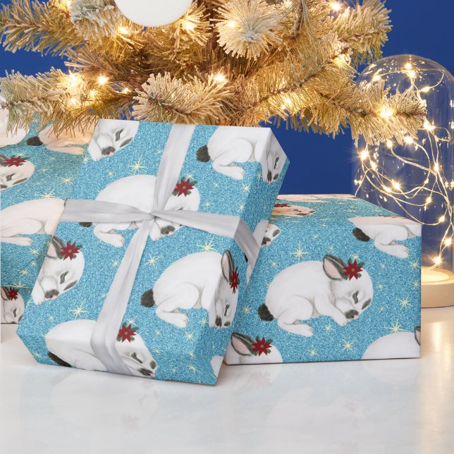 Glitter Stars i julklappen Baby Bunny Cuddle Presentpapper (Helgdagar)