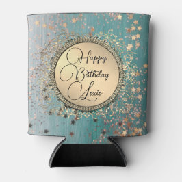 Glitter Stars på Blue Teal Birthday Customized