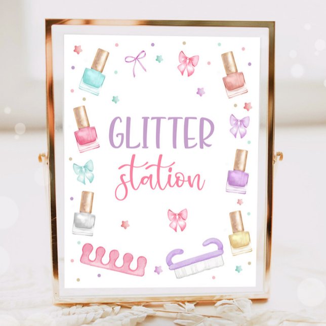 Glitter Station Mani-Pedi Party Manicure Pedicure Poster (Skapare uppladdad)