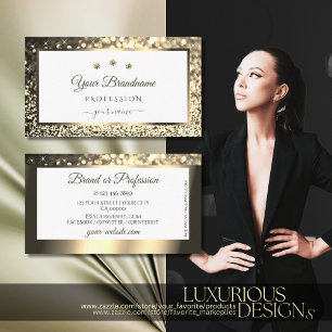 Glitter Stjärna-diamanterna Glamous White Guld Gn Visitkort