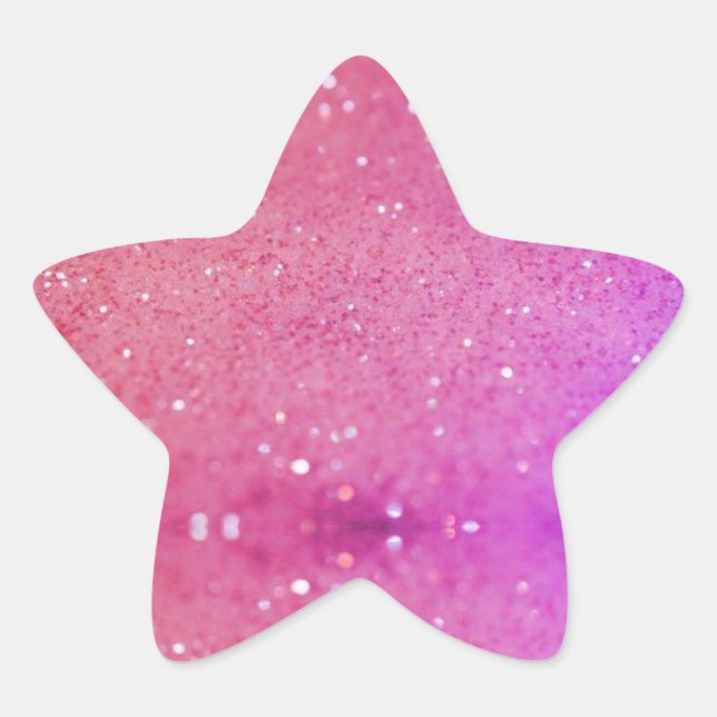 Glitter Stjärnformat Klistermärke (Framsida)